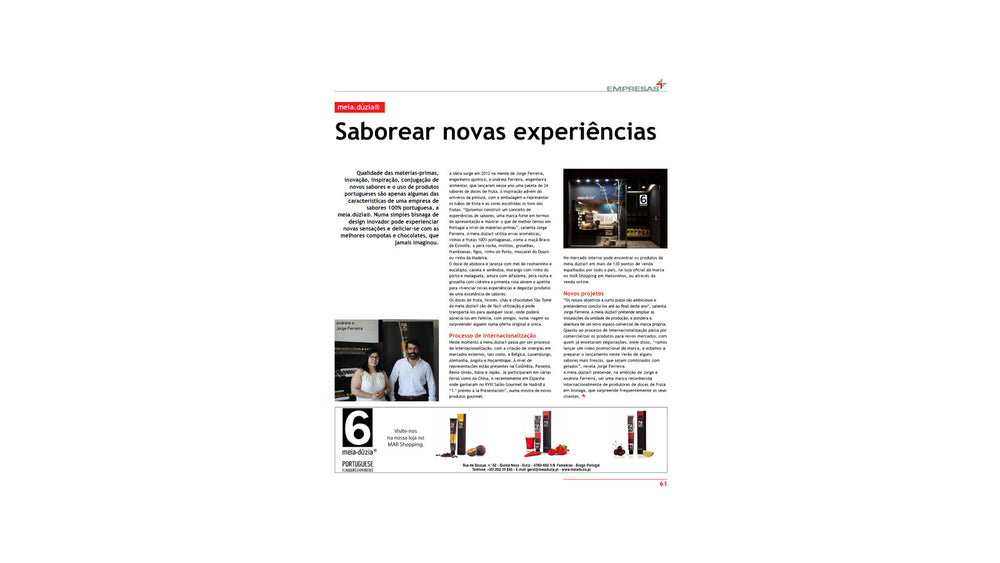 meia.dúzia® na Edição de Agosto no Suplemento Empresas+ do Público