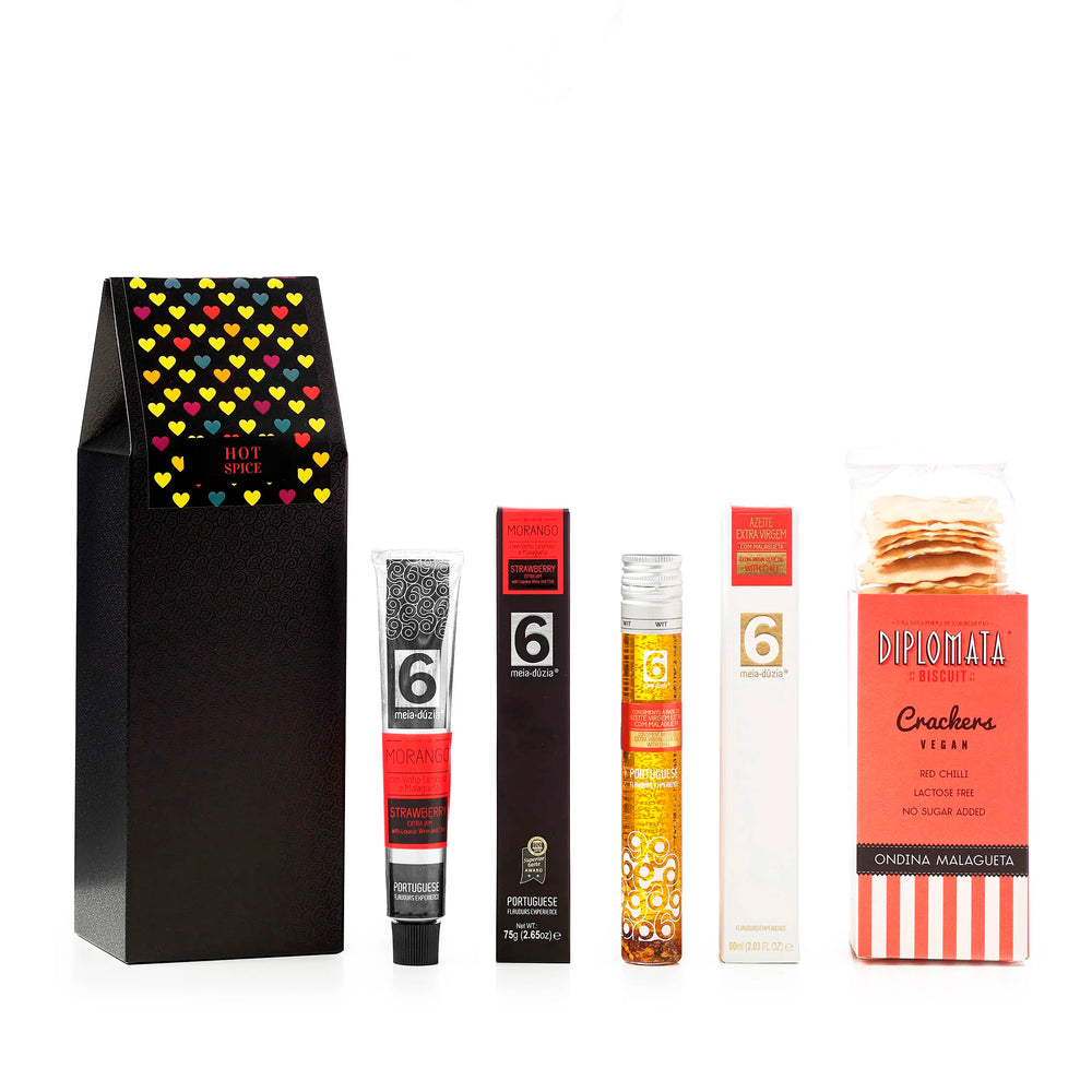 Box Experiência HOT SPICE  - Doce + Azeite de Portugal + Crackers São Valentim | Box Hot Spice: Doce + Azeite de Portugal + Crackers