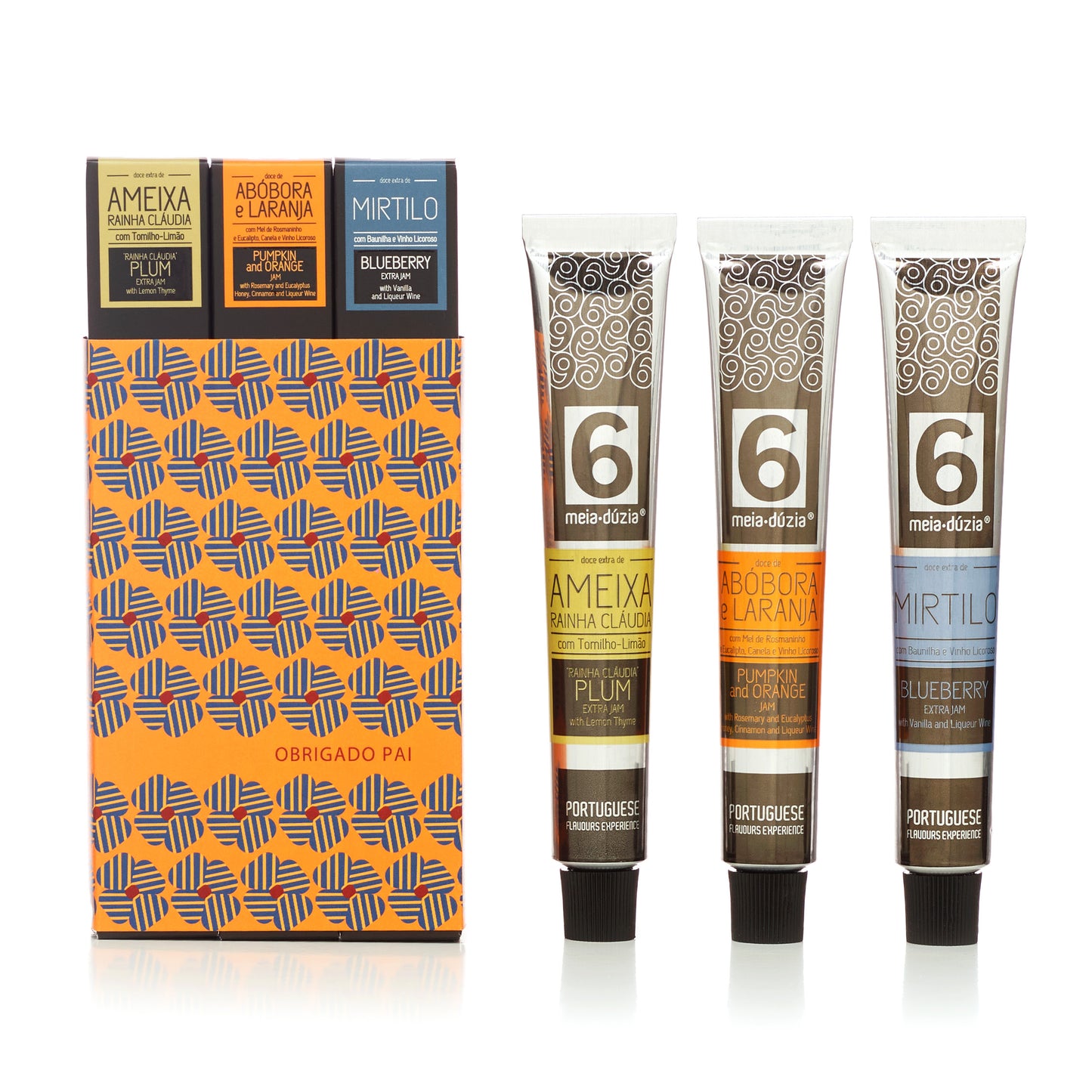 PACK3 Compotas | Presente Obrigado Pai, Experiências Gourmet 100% Portuguesas, meia.dúzia® Sabores de Portugal