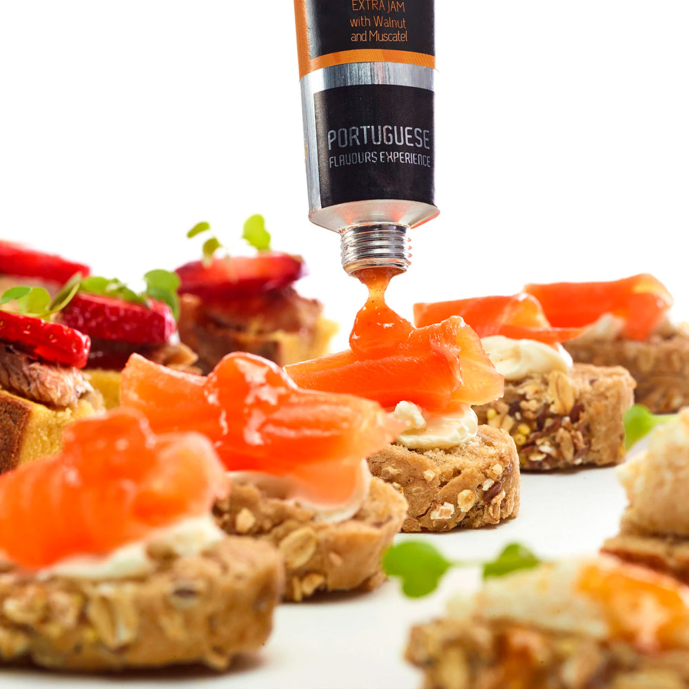 
                  
                    Persimmon and Orange Extra Jam with Walnuts and Muscatel
                  
                