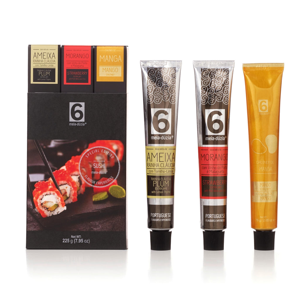 
                  
                    Tábua + PACK 3  sabores Ideal para Peixe e Sushi  - meia.dúzia, sabores de de Portugal
                  
                